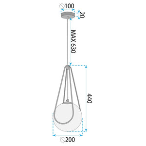 Lampada Da Soffitto APP1793-1CP 20cm Gold