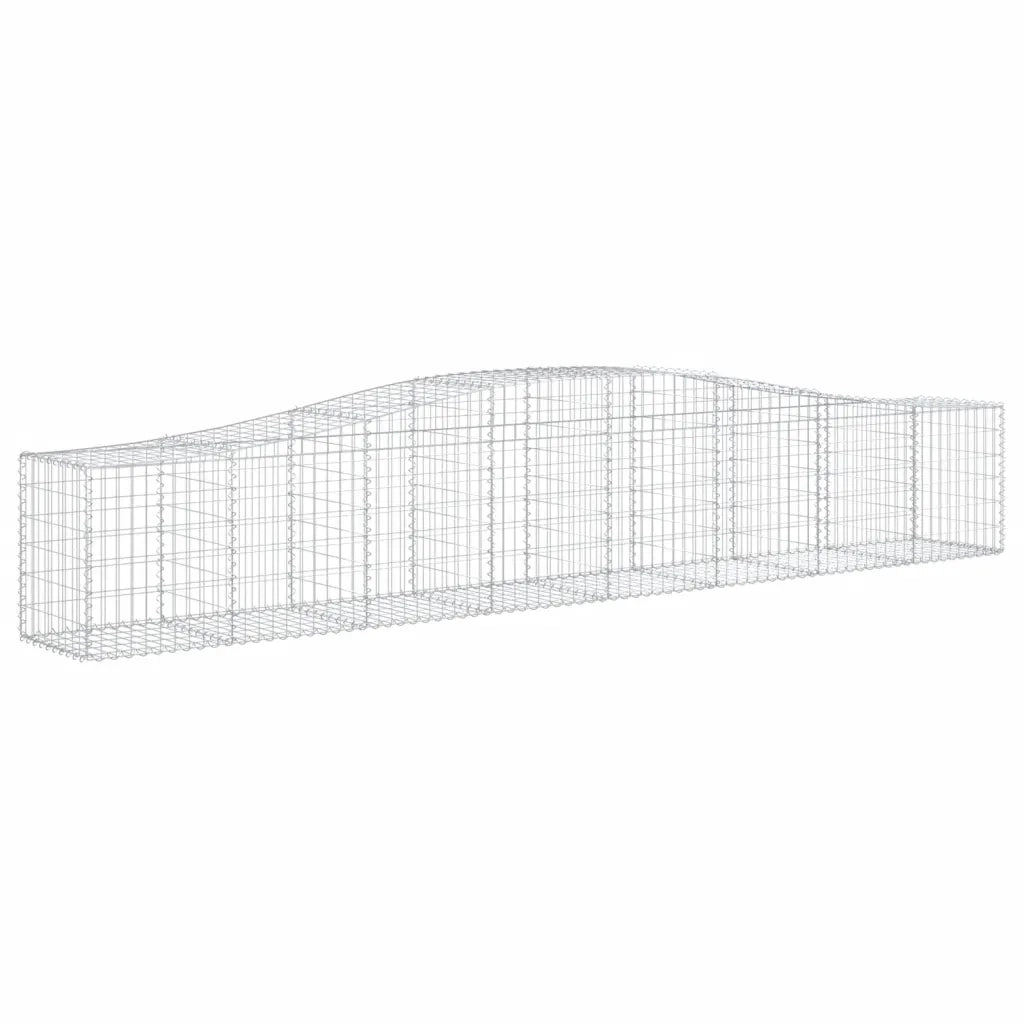 Cesti Gabbioni ad Arco 4 pz 400x50x60/80 cm Ferro Zincato 3145932
