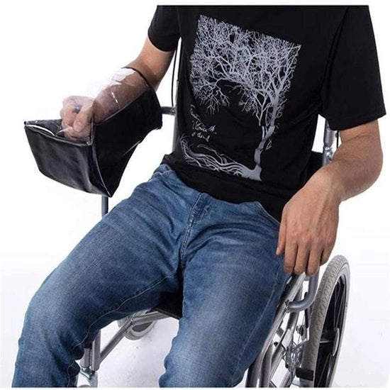 Hoes impermeabile per il pannello di controllo della sedia a rotelle elettrica, copertura da pioggia, design trasparente parabrezza (nero)