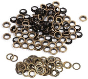 Kit di Tuite per Antico Rame - Occhi Ronde - Abbigliamento/Cuoio - 10 mm - 100 Set - Alta Qualità Rame/Ferro
