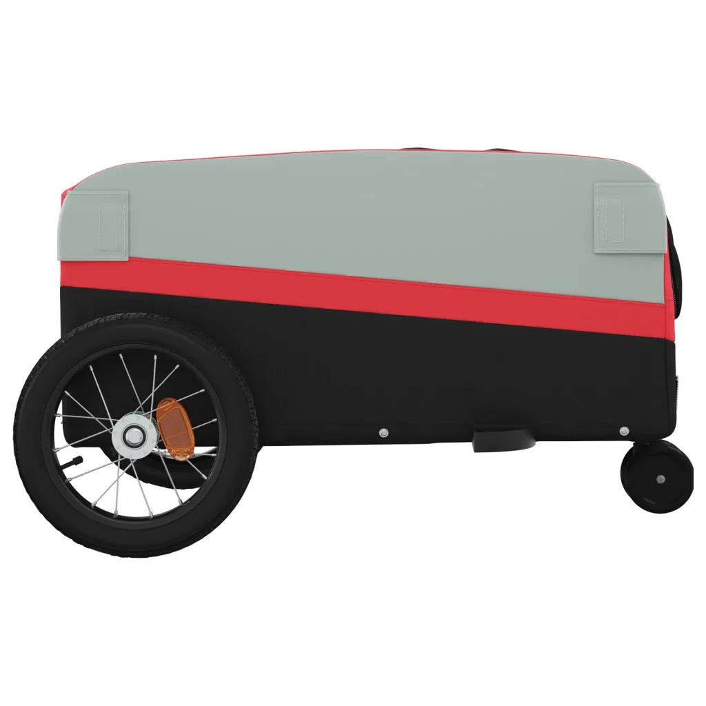 Rimorchio da Bici Nero e Rosso 30 kg in Ferro CFW1581220