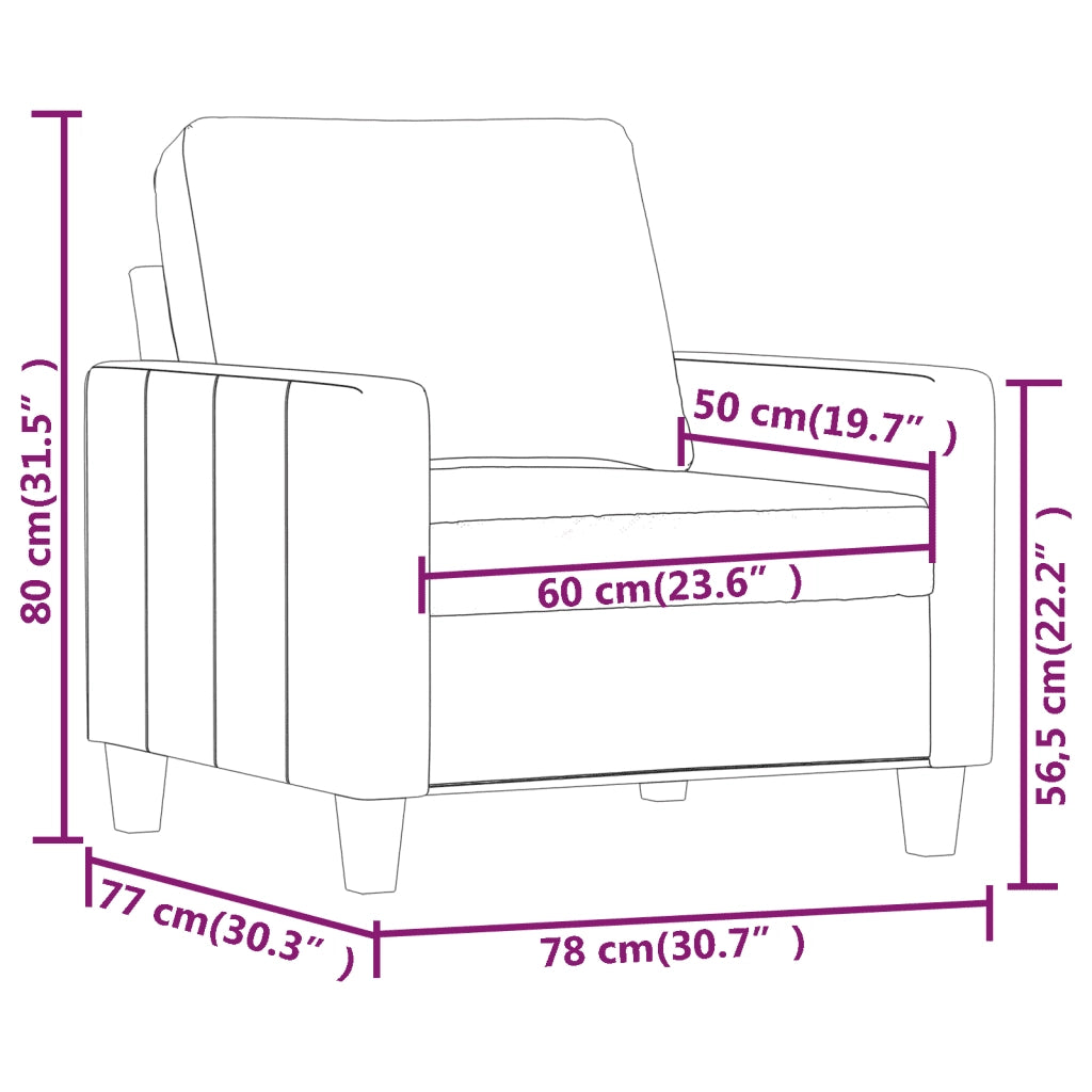 Poltrona-Divano Sedia Cappuccino 60 cm in Similpelle 380804