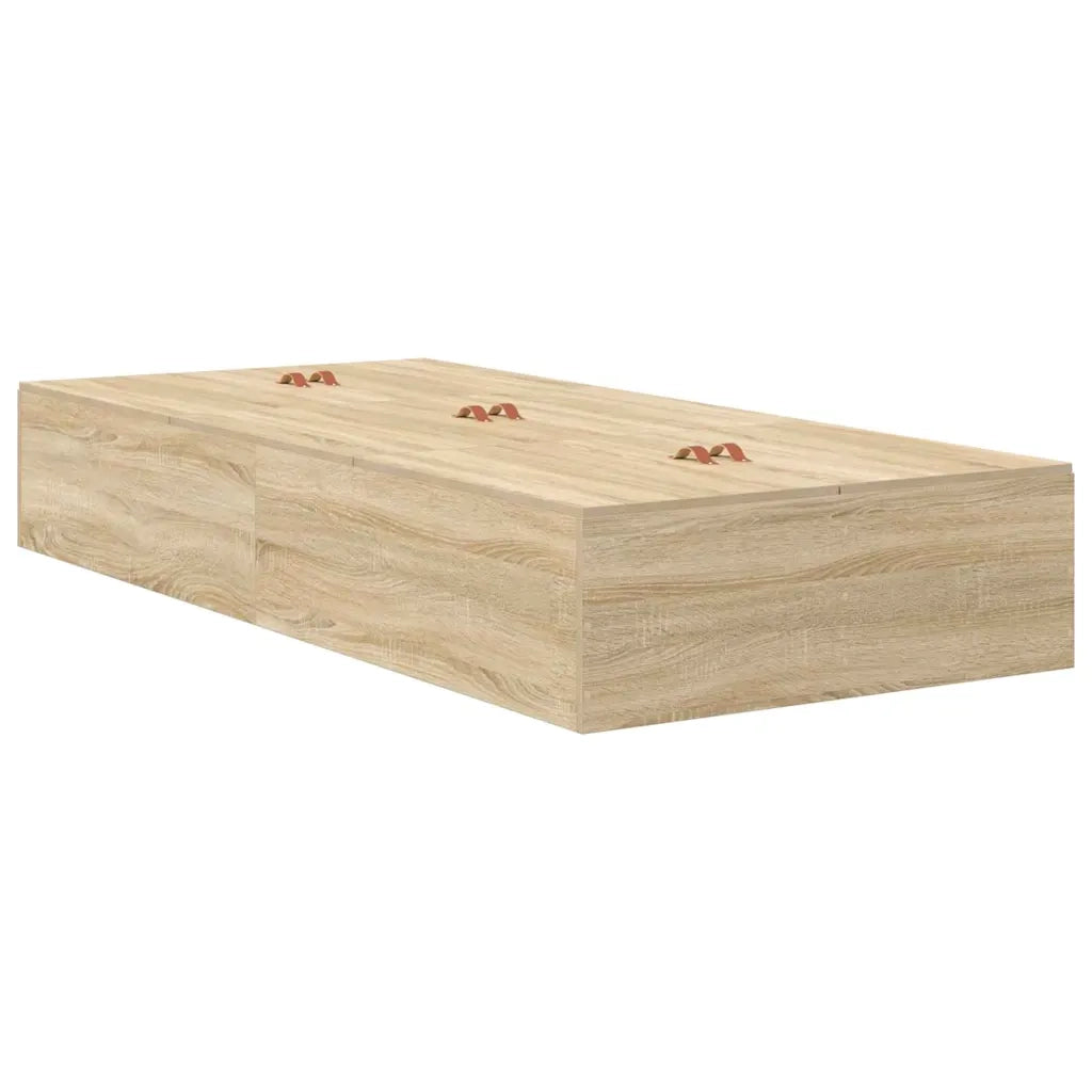 Struttura letto con contenitore Rovere Sonoma 80 x 200 cm 3335335