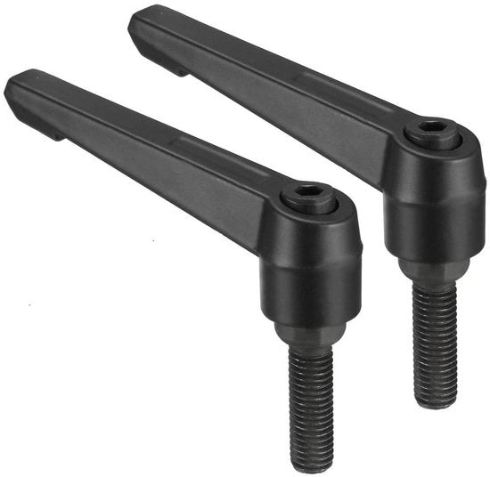 Ferramenta per serraggio 2 pezzi - Verstelbare viti M10 x 35 mm - Chiave inglese rapida con pulsante - Lega di alluminio - Viti a goccia - Per macchine e apparecchiature - Viti a goccia