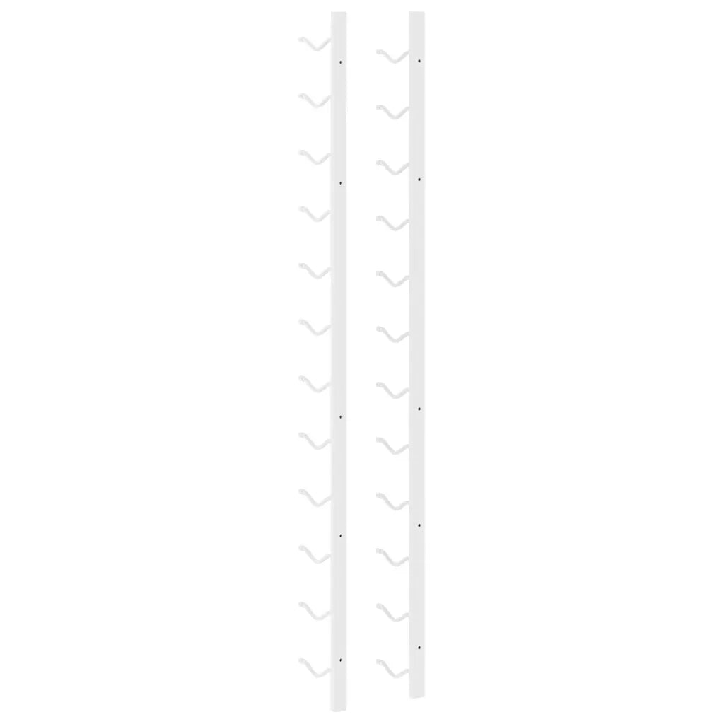 Portavini da Parete per 12 Bottiglie Bianco in Ferro CFW3713501