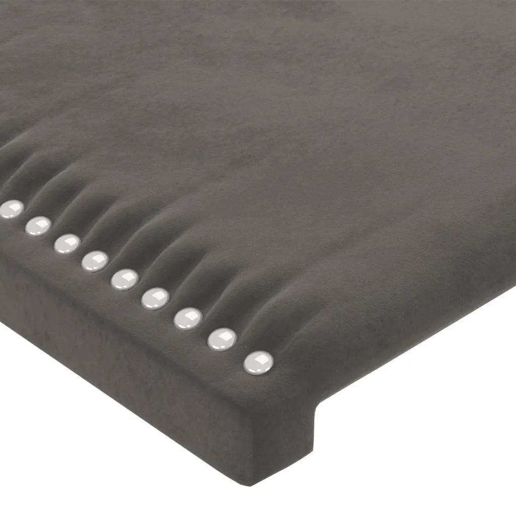 Testiera | Testata a LED Grigio Scuro 83x16x118/128 cm in Velluto