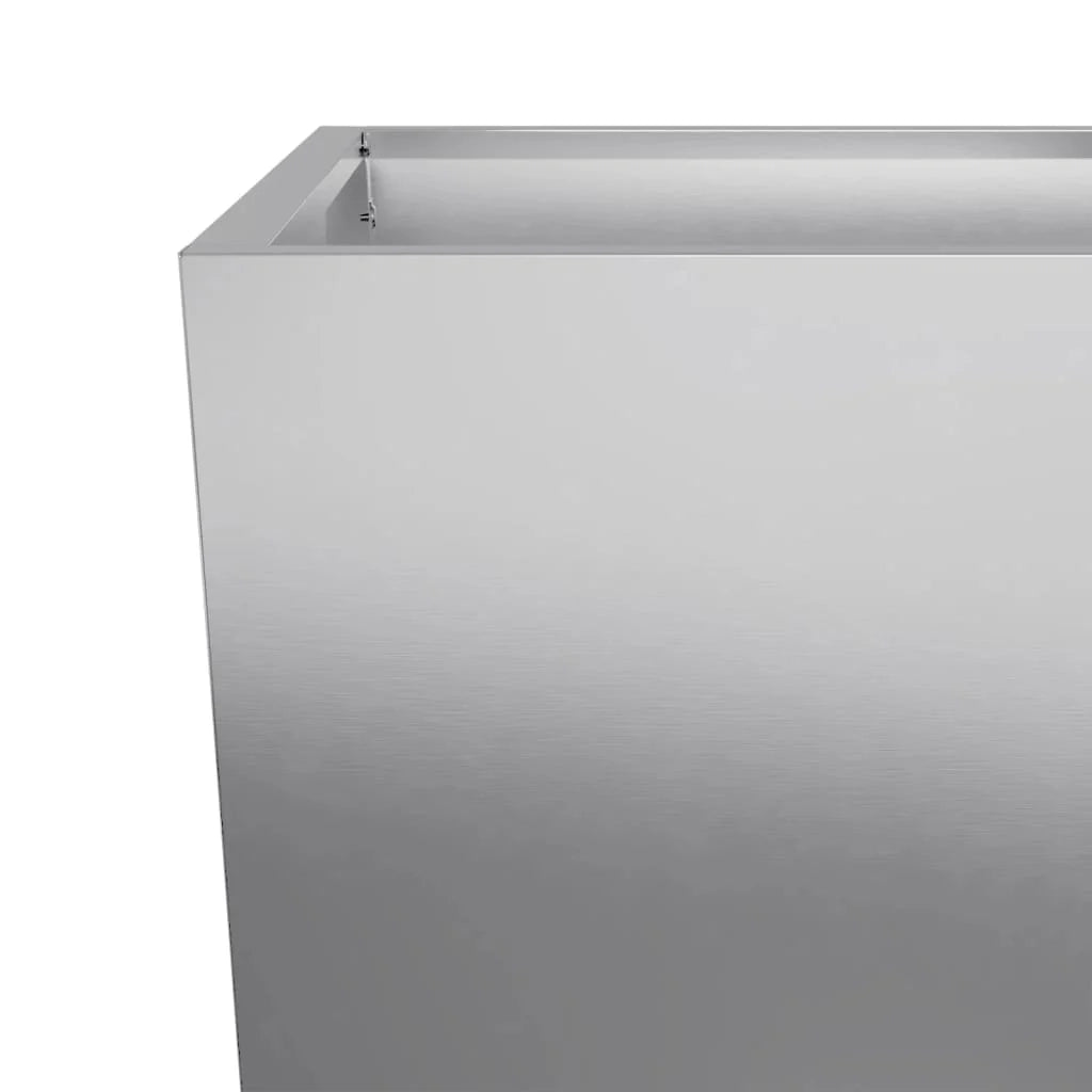 Fioriera rialzata per piante fiori giardino terrazze set da 2 35 x 35 x 75 cm acciaio zincato grigio 02_0038943