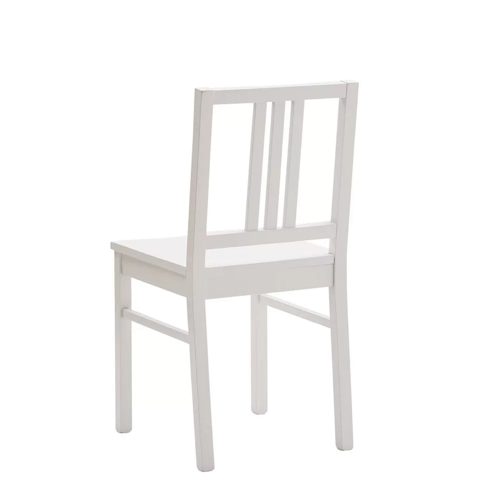 Set 2 sedie legno shabby bianco seduta legno l.43 h.87 p.48 - Mobili 2G