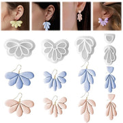 Set di 4 forme di applicazione a polimero - Fiori per creare gioielli - Creatività per adulti - Ideale per orecchini - Multifunzionale...