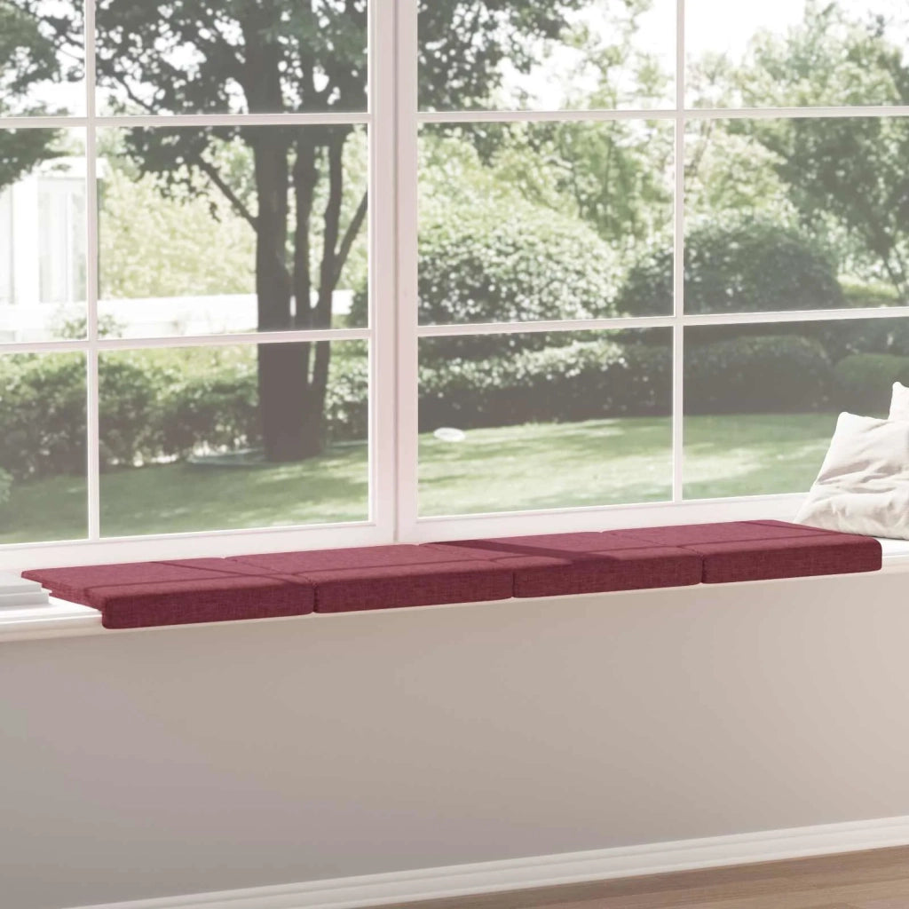 Cuscino per panchina 4 pcs Tessuto Rosso Vino Profondità 35 cm 42043088