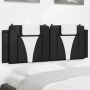 Cuscino Testiera Viana Nero e Bianco 137 cm in Similpelle 374789