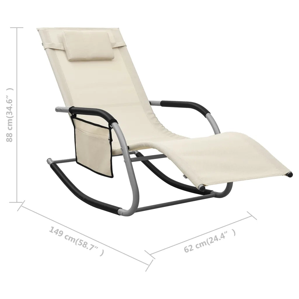 Lettini Prendisole in Textilene 2 pz Crema e Grigio cod mxl 9372