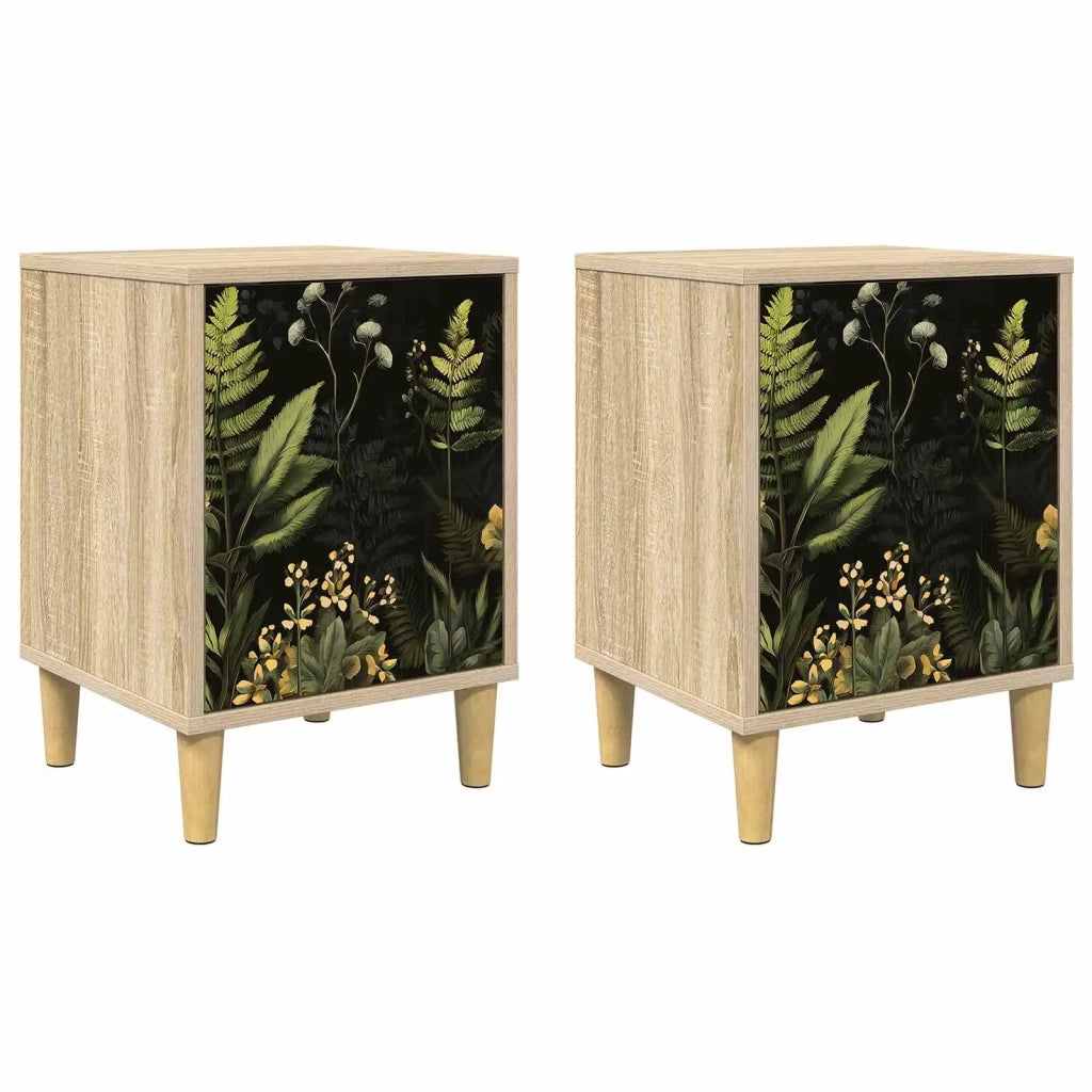 Armadio da Notte RHENEN 2 pz Rovere Sonoma 36 x 33 x 50 cm 8007190