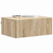 Comodino | Armadio da Notte | Mobiletto da notte a muro Rovere Sonoma 49 x 34,5 x 20 cm