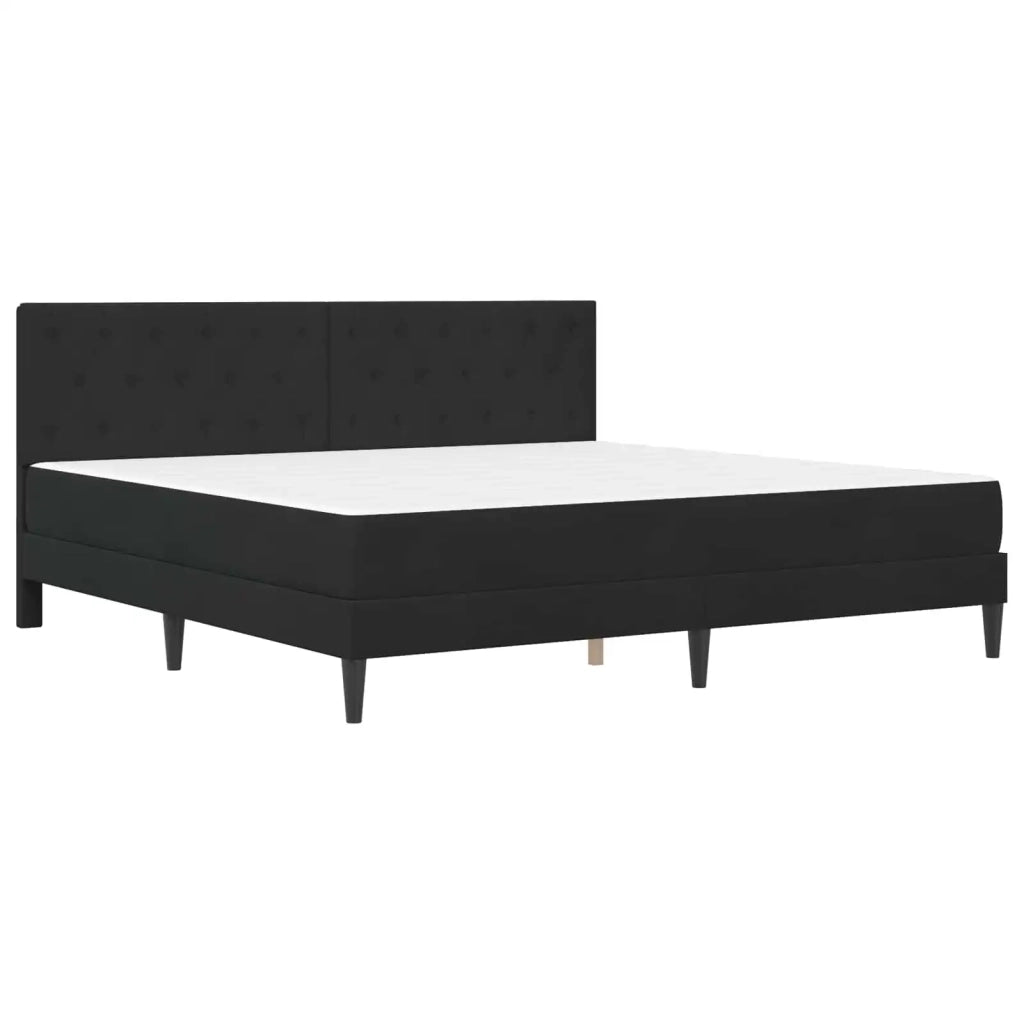 Struttura letto con materasso Nero 200 x 200 cm Velluto 3415076