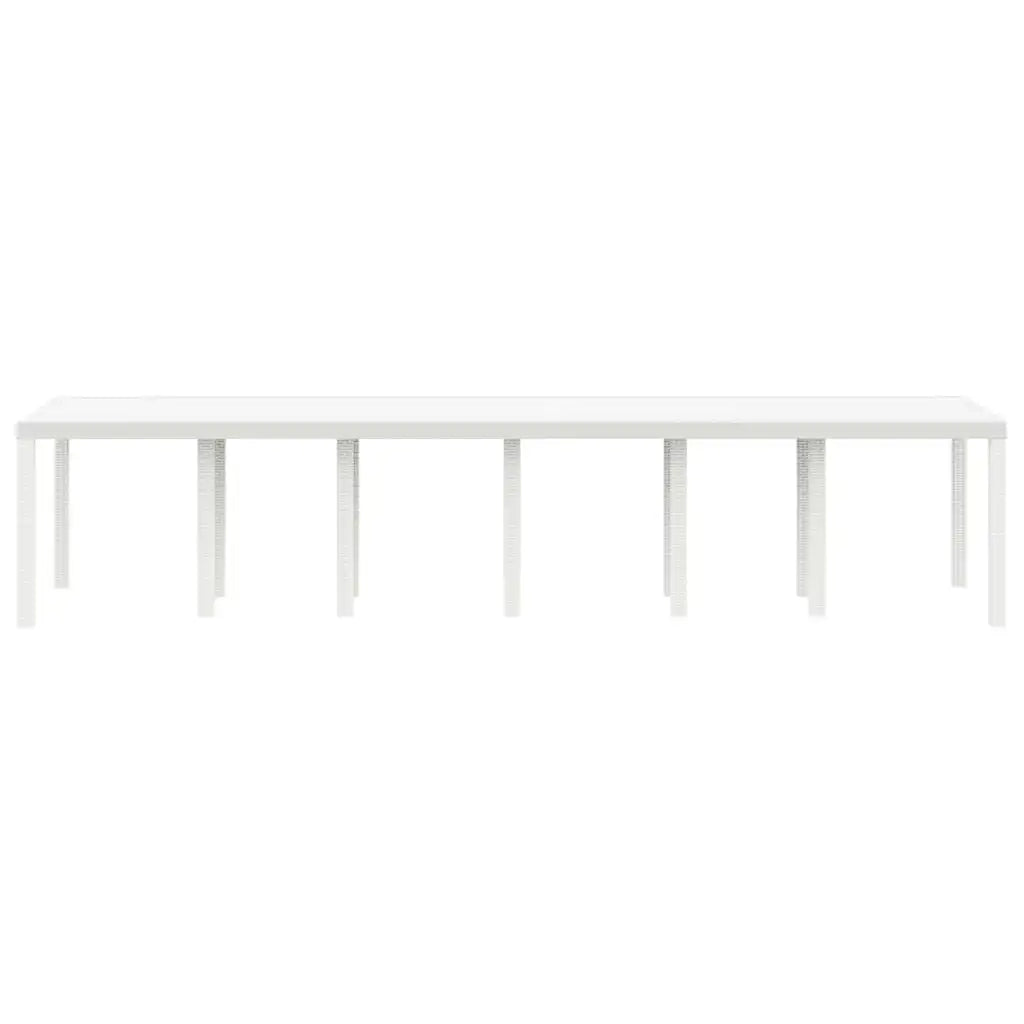 Tavolo da Giardino Bianco 350 x 100 x 74 cm polyrattan 3378526