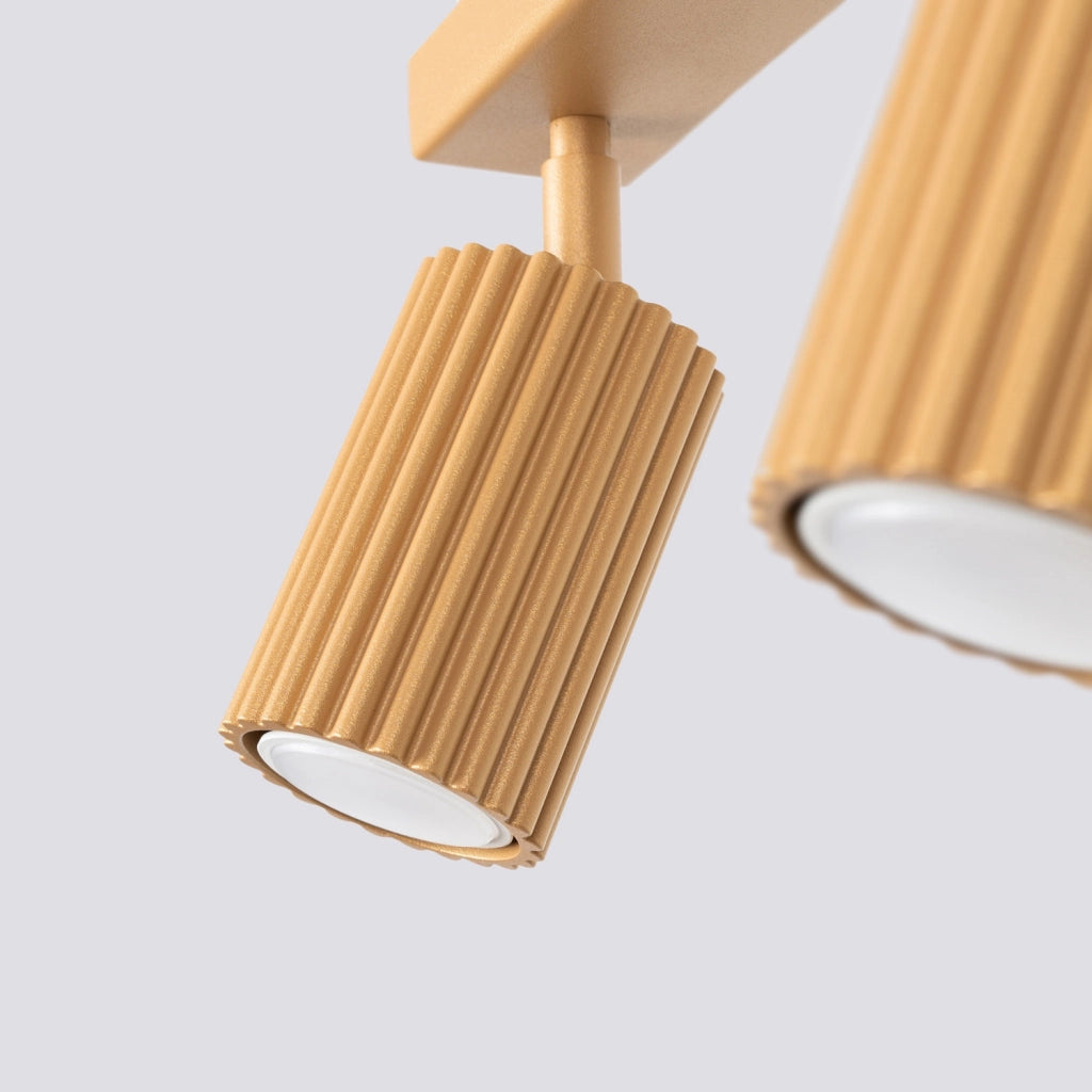 Plafoniera moderna oro su barra 45 cm 3xGU10 orientabili