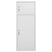 Armadietto per Sella Grigio Chiaro 53x53x140 cm in Acciaio 339600