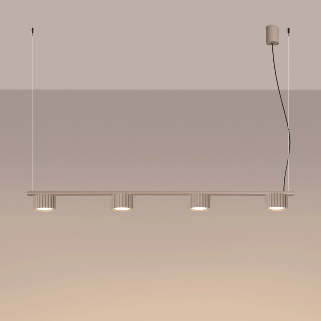 Lampadario AURA 4 tortora Gx53