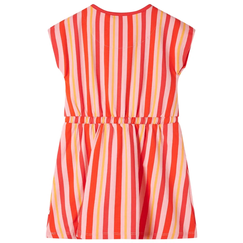 Abito per Bambine con Coulisse Rosa e Rosso 128 CFW3103430