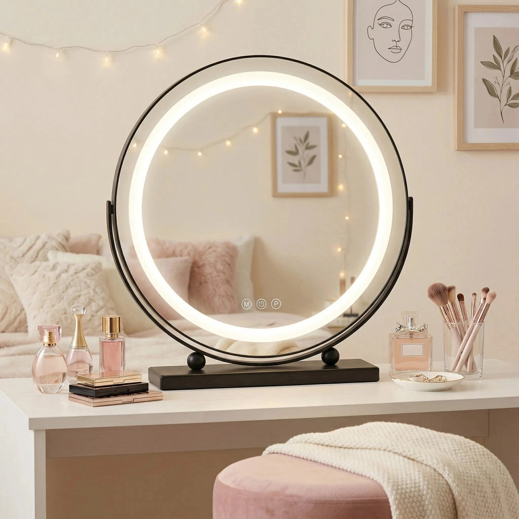 Specchio Led Make-up Black 40 Cm