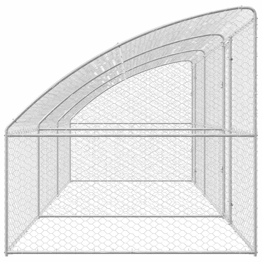 Cuccia per cani 3 pcs Argento 6 x 2 x 2 m Acciaio zincato