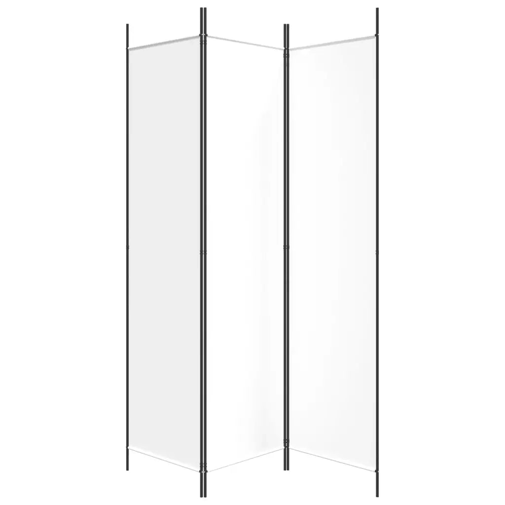 Divisorio a 3 Pannelli bianco 150x200 cm in Tessuto 350178