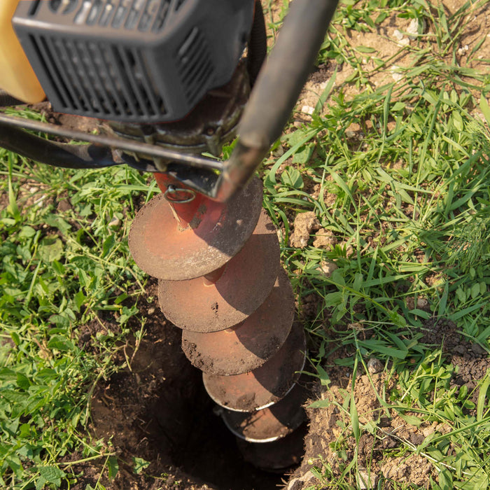 Mototrivella a benzina, motore a 2 tempi di 3 CV 63,3 ccm, con punta elicoidale Ø300mm, uso 2 persone