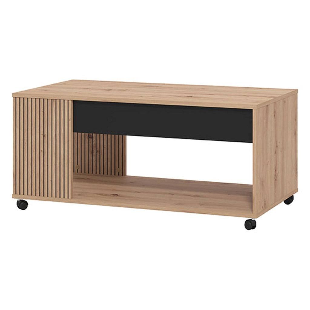 Cunico, Tavolino da Salotto con Piedini, 101x55x46h cm Marrone Rovere Nodi