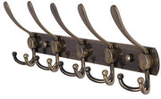 Capocassa pesante - capocassa con 5 ganci triplici, capocassa in acciaio inossidabile per parete, capocassa con gancio per asciugamano e borsa, bronzo