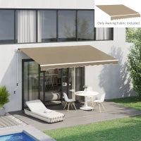 Telo di Ricambio per Tenda a Bracci in Poliestere Anti UV da 4x2.5m, Beige