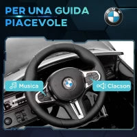 Macchina Elettrica per Bambini a Licenza BMW M4 con Telecomando, Clacson e Fari, 108x69.5x51 cm, Nera