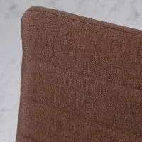 Set 4 Sedie Imbottite per Soggiorno o Sala da Pranzo, Sedie da Cucina Moderne, in Metallo e Tessuto Cachi