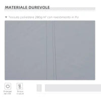 Tenda da Sole 3x2.5 m Avvolgibile per Porte e Finestre, in Alluminio e Poliestere Anti-UV, Grigio