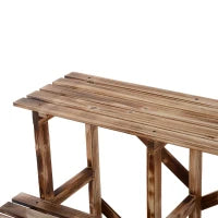 Fioriera Portavasi a 3 Gradini in Legno di Abete in Grado di Supportare Fino a 80kg di Carico per Giardini, Terrazzi, Balconi e Appartamenti 80x80x78cm
