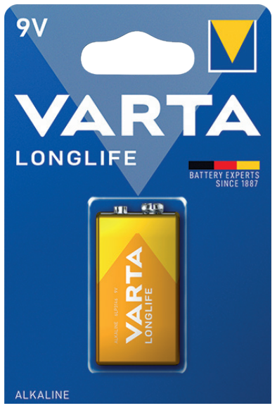 Varta batteria longlife transistor pp3 alcalina blister 1 pezzo
