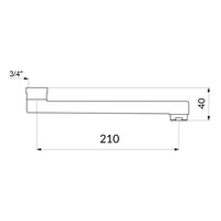 Canna dritta in ottone cromato per miscelatore a muro modello milano *** confezione 1