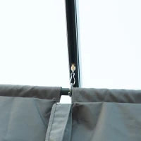 Gazebo Pergola da Giardino 3x2m con Telo Scorrevole in Metallo e Poliestere, Grigio e Nero