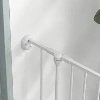 Cancellino per Cani Taglia Media Pieghevole e Modulabile in Metallo e Plastica, 123x102x90 cm, Bianco