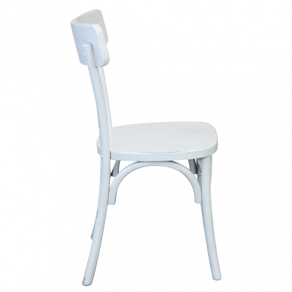 SEDIA IN LEGNO BIANCA POLLY