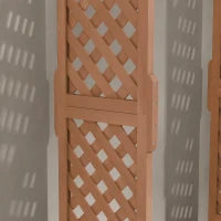 Fioriera con Grigliato, Fori di Drenaggio e Tettuccio, in Legno di Abete, 112x41x180 cm, Marrone