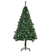 Albero di Natale 150cm con 420 Rami in PVC Ignifughi, Albero di Natale con Decorazioni e Rami Folti, Verde