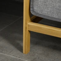 Portabiancheria in Legno di bambù con Doppio cesto Estraibile e Ripiano a Doghe, 63.5x33x73cm Grigio