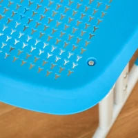 Banco Scuola con Sedia ad Altezza Regolabile e Luce per Bambini 6-12 Anni, Acciaio e MDF, Grigio