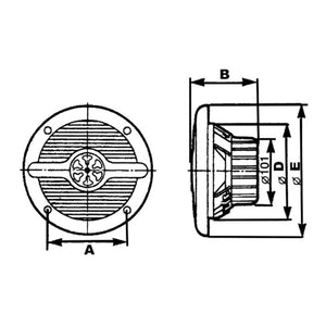 Coppia altoparlanti stereo modelli per interno ed esterno potenza 80w
