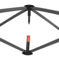 Gazebo da Giardino 3x3 m con Zanzariera e Borsa da Trasporto con Ruote, Color Crema