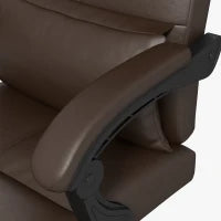 Sedia da Ufficio Massaggiante in Pelle PU ad Altezza Regolabile con Poggiapiedi e Telecomando, 66x67x115-123 cm, Marrone