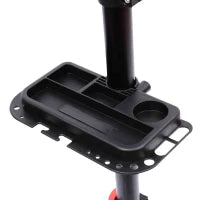 Cavalletto Manutenzione Bici Pieghevole ad Altezza Regolabile con Vassoio Portautensili, 100x100x109-180 cm, Nero