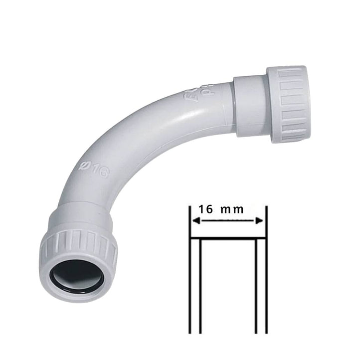 Curva 90° faeg tubo rigido ip65 per impianti elettrici vari diametri disponibili *** diametro 16 millimetri, confezi...