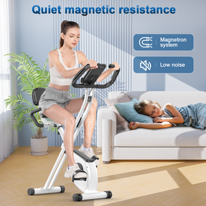 Cyclette reclinabile con schienale - RATTANTREE - con 8 livelli di resistenza regolabili - Bianco